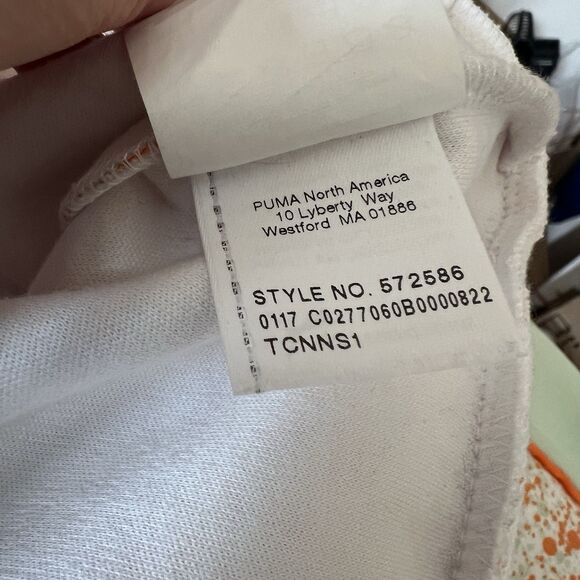 Puma x Daily Paper Cricket Jacket Long Sleeve L White Orange Green Logo Pattern - Picture 14 of 15